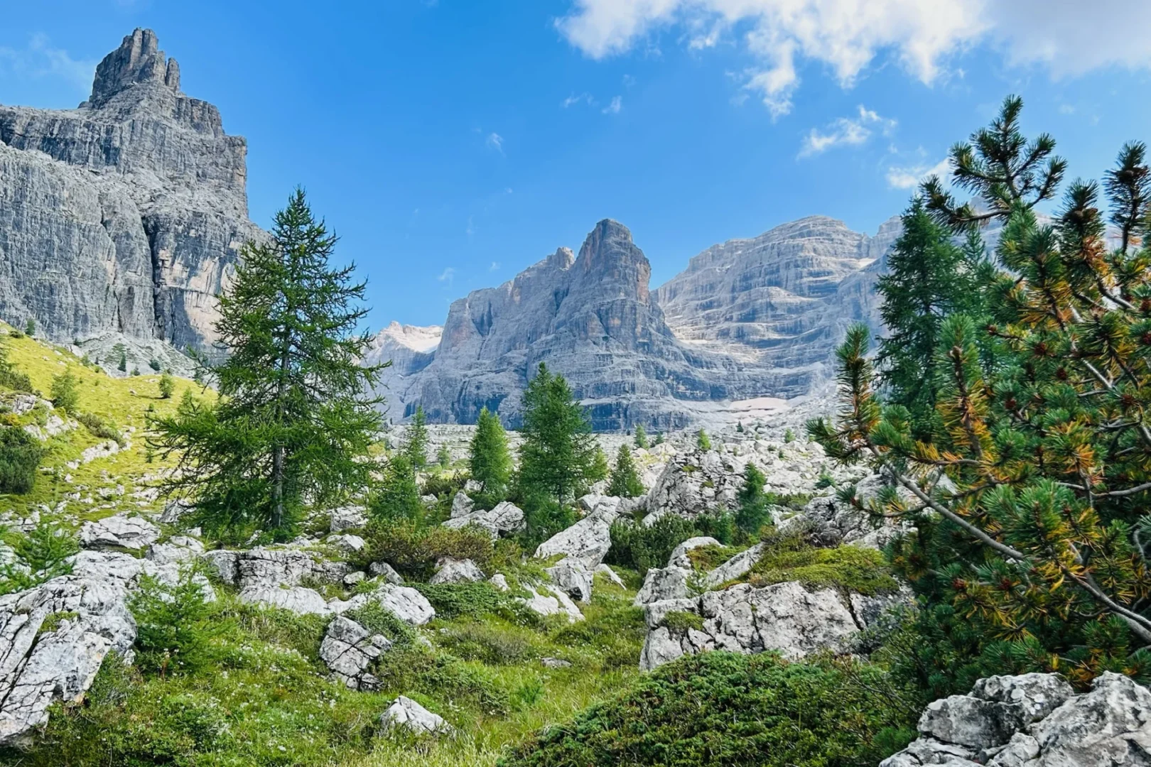 The wild Brenta Dolomites landscape.