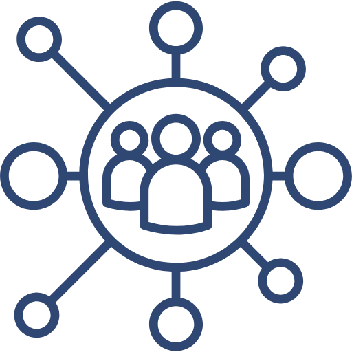 Trusted partnerships - blue trusted partnerships icon