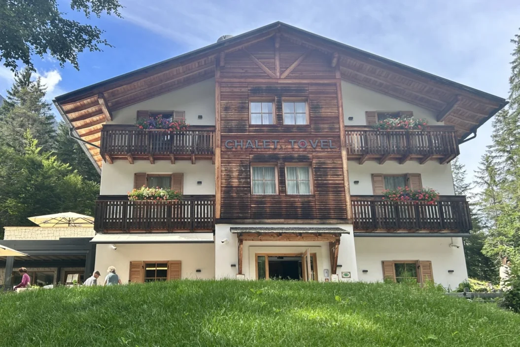 Chalet Tovel at Lago di Tovel, Brenta Dolomites.