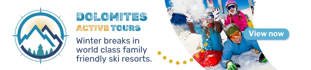 Dolomites Active Tours - Winter breaks in world class family friendly ski resorts. Click to View Vacations.