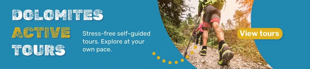 Dolomites Active Tours - Stress-free self-guide tours, explore at your own pace. Click to View Tours.