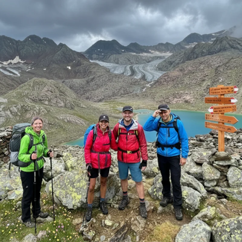 Hiking Ridanna Valley at the Glacier - Northern Italian Alps.