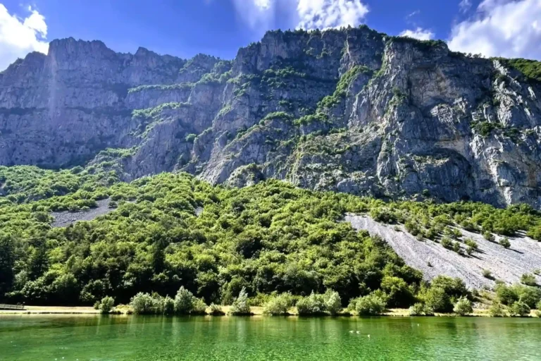 Lago di Nembia at the foot of the Brenta Dolomites.