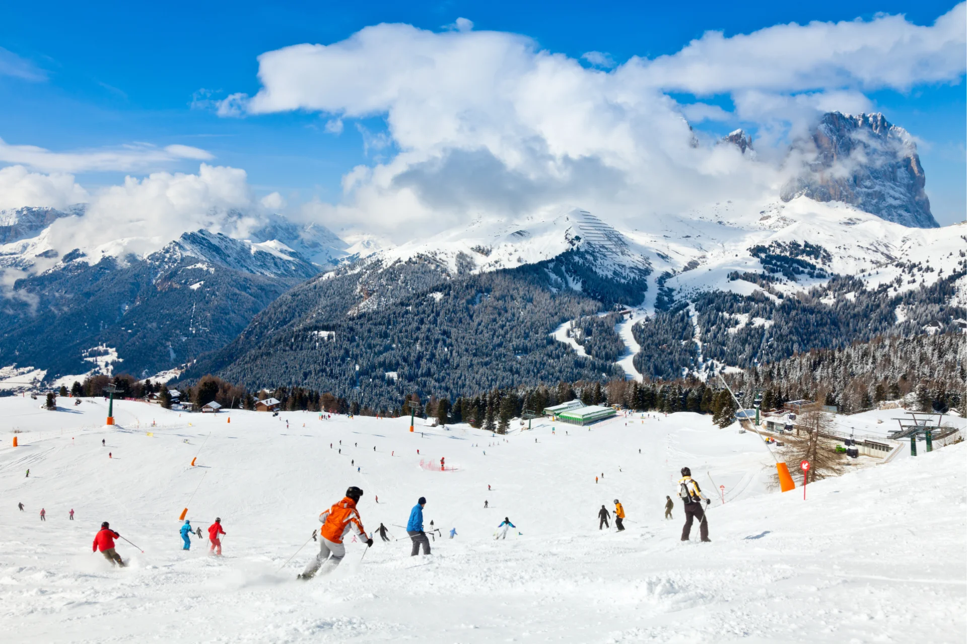 Skiing at Cortina d'Ampezzo Dolomites. Skiing at Cortina d'Ampezzo Dolomites.