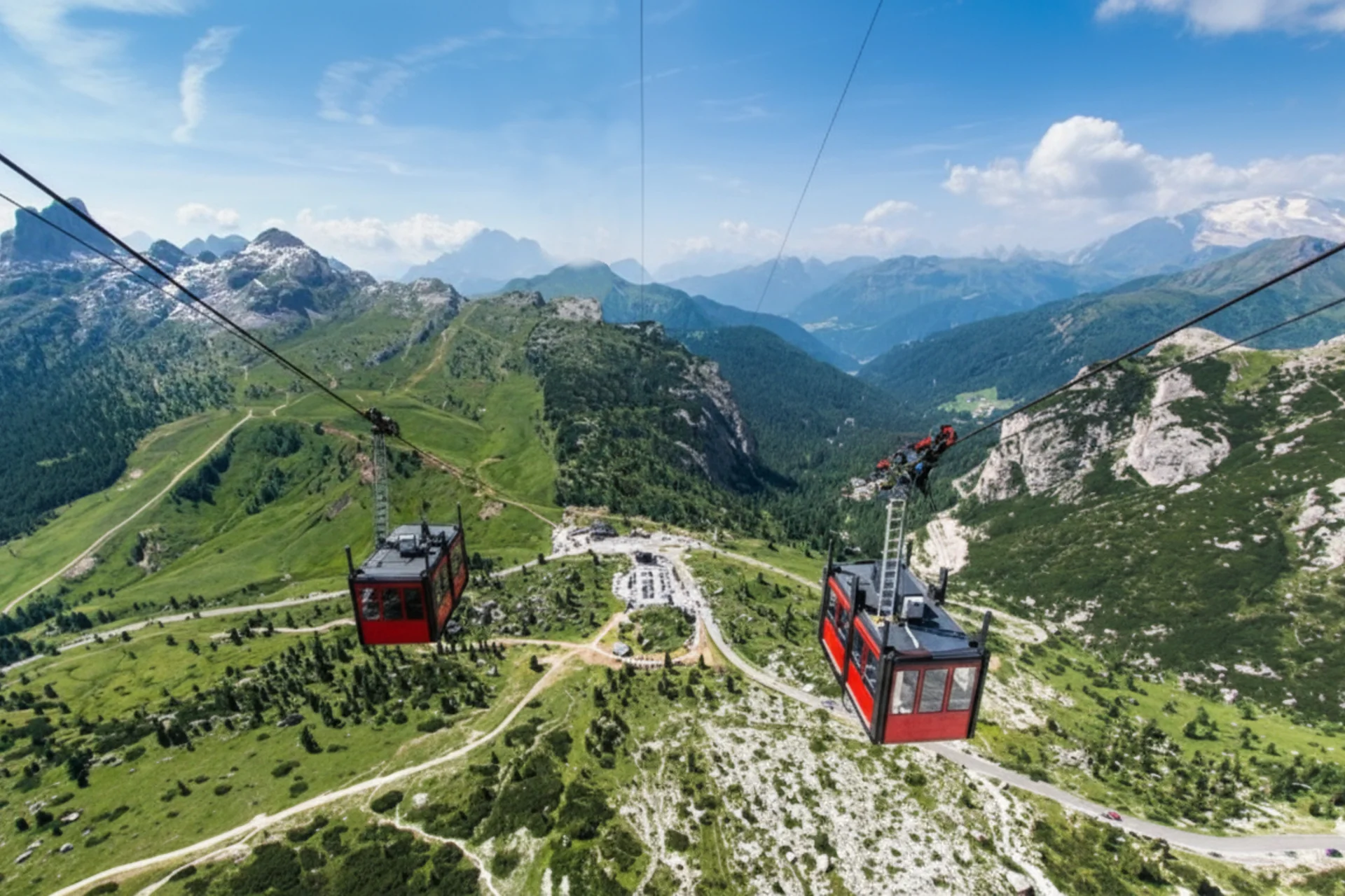 Cortina gondola lifts.