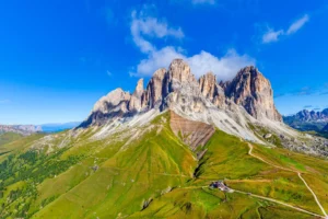 The Sassolungo Langkofel Group, Dolomites.