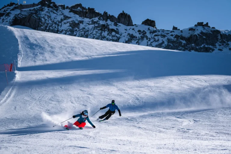 Skiing the open pistes of Ponte di Legno Tonale.