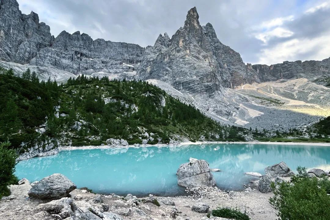 Lago di Sorapis early in the morning.