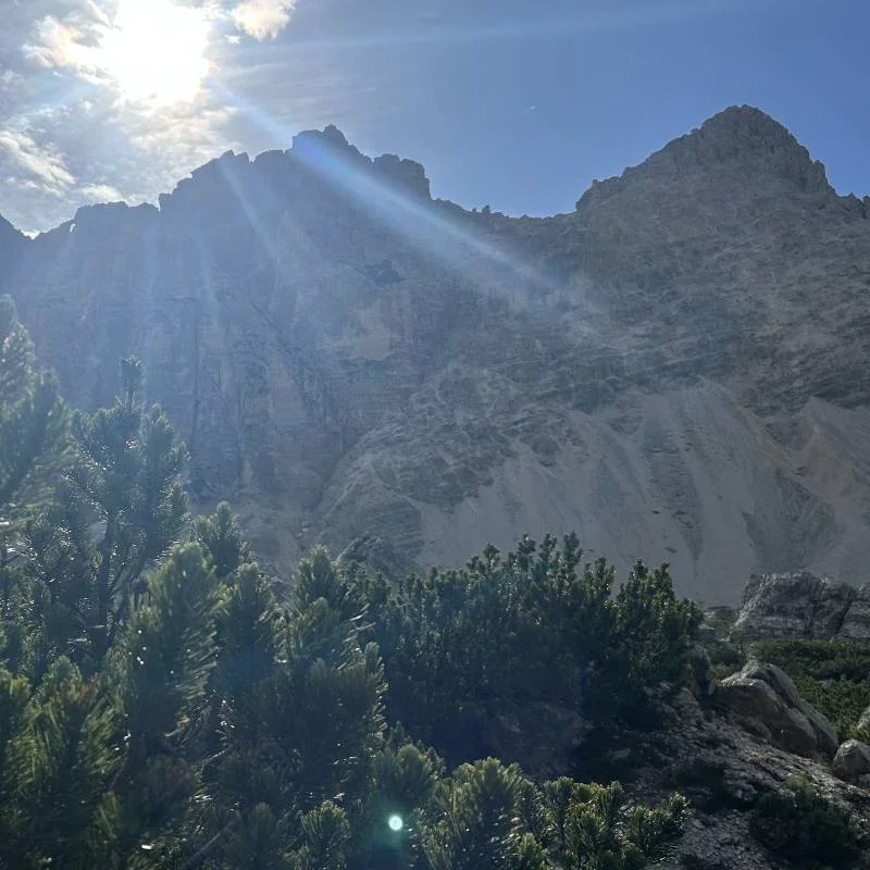 On the trail from Rifugio Pederù.