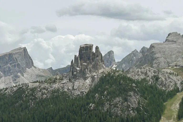 View of Cinque Torri from Lagazuoi.