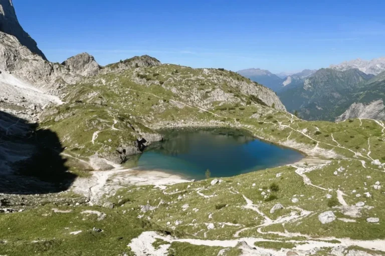 Lago Coldai out behind Rifugio Coldai.