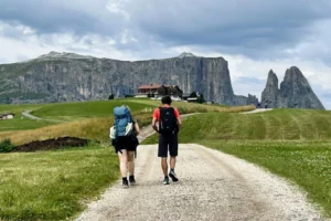 Hiking to Sciliar through Alpe di Siusi.