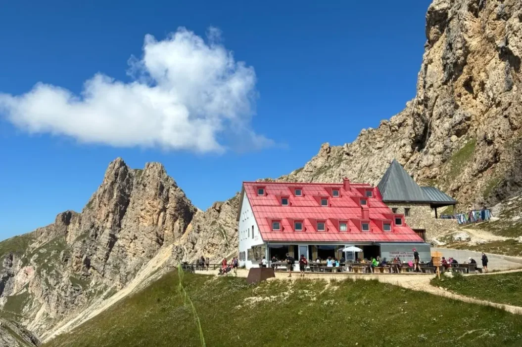 Rifugio Alpe di Tires in the Sciliar-Catinaccio Nature Park.